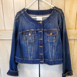 Denim plus size jacket